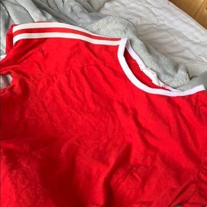 Red crop top
